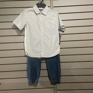 NWTS Tony Hawk Kids Boys Outfit Short Sleeve Shirt Jogger Pants Set‎ Size 7
